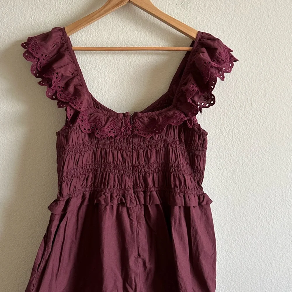 Madewell Burgundy Midi Dress - Picture 8 of 11